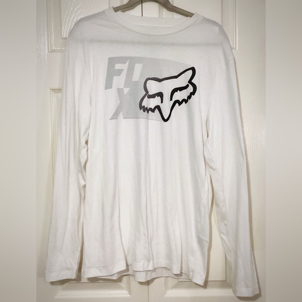 Fox, NWOT Men's White Long sleeve T-Shirt